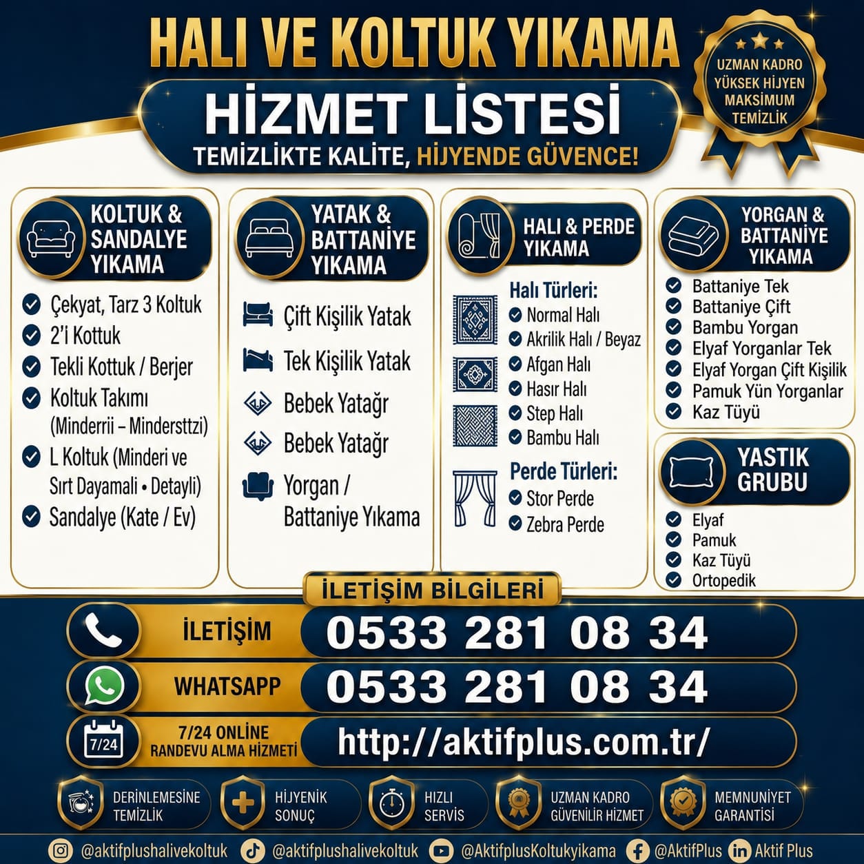 AktifPlus profesyonel temizlik hizmeti İstanbul Anadolu Yakası
